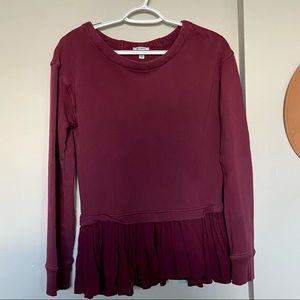 Long sleeve Pullover w/ ruffle